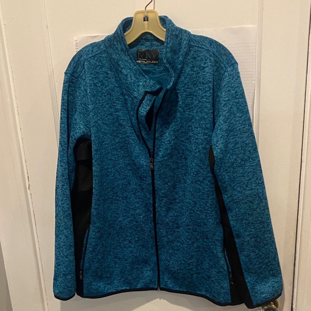NY Collection Women's Blue Utility Jacket Plus size 2XL